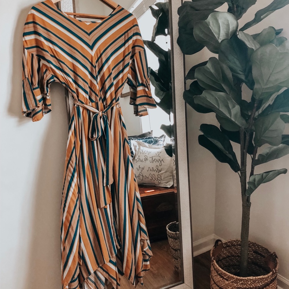 Mustard Chevron Dress